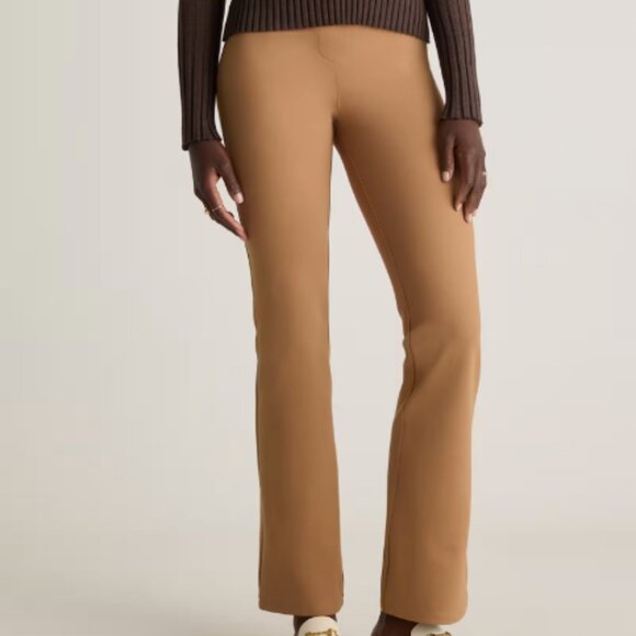 QUINCE Ultra-Stretch Ponte Bootcut Pants - Roasted Pecan, 28" Inseam, Size S - Picture 2 of 6